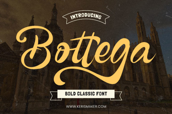 Bottega: A Script Bold Classic Font for Creative and Practical Use