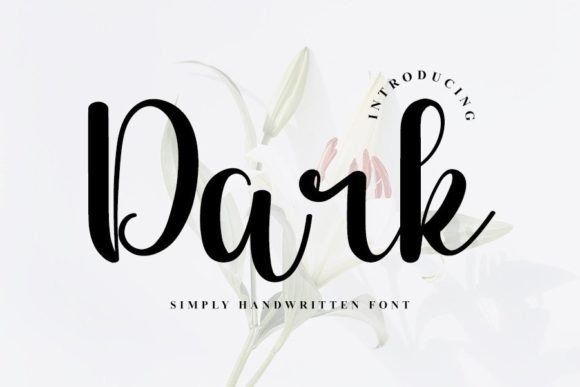 Dark Font: A Timeless Handwritten Style for Creative Projects