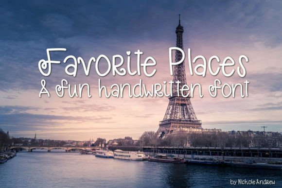 Discover the Charm of Favorite Places: A Handwritten Font with a Unique Touch